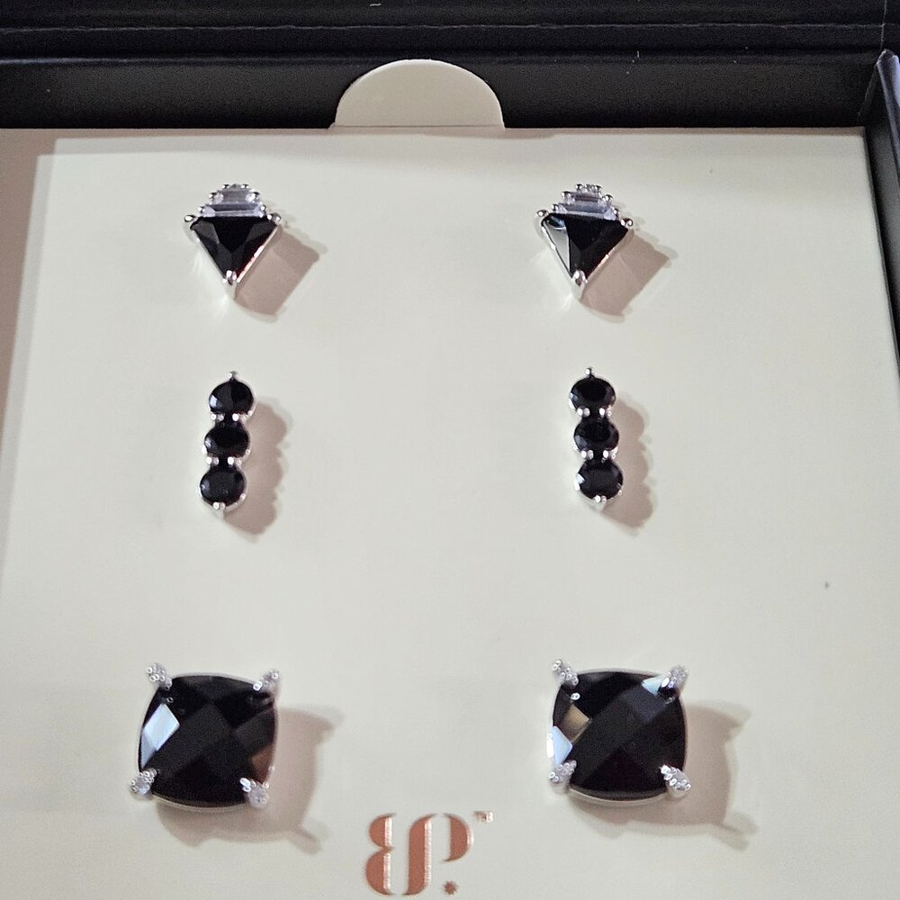 Bomb Party RBP9066 "Sunset Boulevard" Simply Studs 3-Pair Earrings